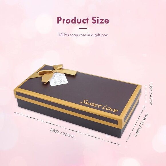 Red & Pink 18pc Floral Rose Scented Soap Petals Decorative Gift Set Mother's Day - Picture 4 of 7